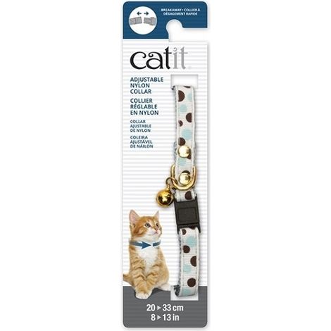 CATIT COLLAR BRAKAWAY DORADO Remache, Lunares