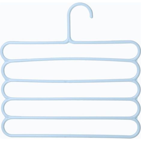 Lot de 8 cintres pantalon multi-niveaux gain de place antidérapants, organisateur dressing (1/4)