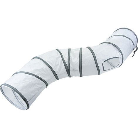 Tunnel per gatti bianco, tunnel per gatti, secchio con trapano a forma di drago rotolante per gatti, giocattolo interattivo pieghevole per gatti B02218 bianco S pass