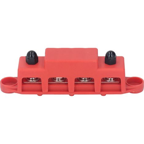 Hochleistungs-4-poliger M8-Stromverteilerblock für Wohnmobile und Yachten, 48 V DC, 250 A, rot (1/5)