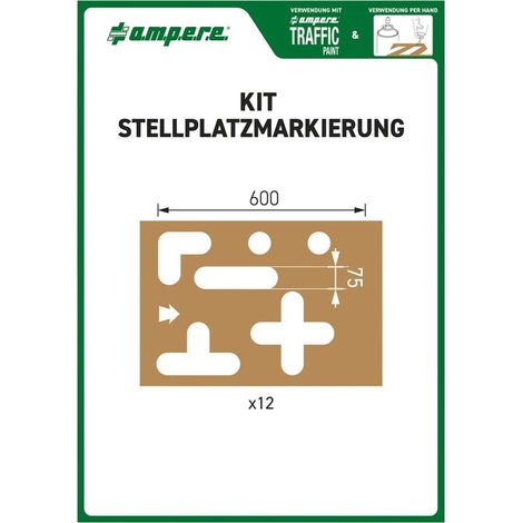 A.M.P.E.R.E. Schablonenset Schablonen KIT Stellplatzmarkierung (1/3)