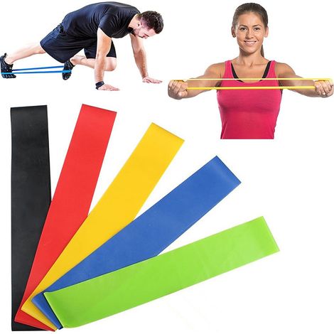Set mit 5 Widerstandsbändern für Fitnessübungen - Training[NX] (1/5)