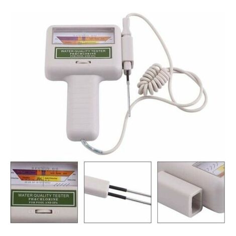 Testeur Chlore Piscine, 7,27,8 pH Analyseur Chlore PH Piscine Testeur de Chlore Électronique Kit Testeur Eau Piscine Portable Mesure Automatique Chlore pour Piscine (1/5)