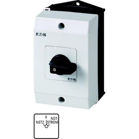 Inverseur Contacts: 8 20A Netz-0-Notstrom 45° à accrochage en saillie 000218985 EATON T0-4-8902/I1 (1/5)