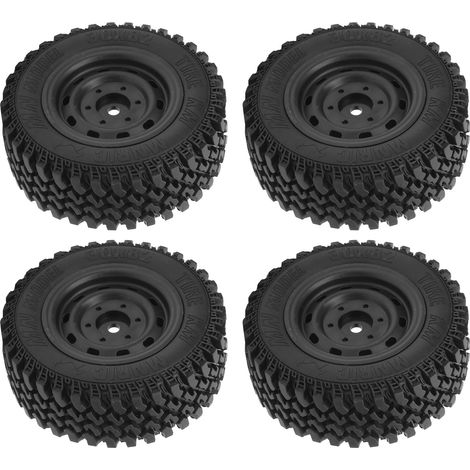 Lot de 4 pneus professionnels en plastique et caoutchouc pour voiture RC MN86 (1/5)