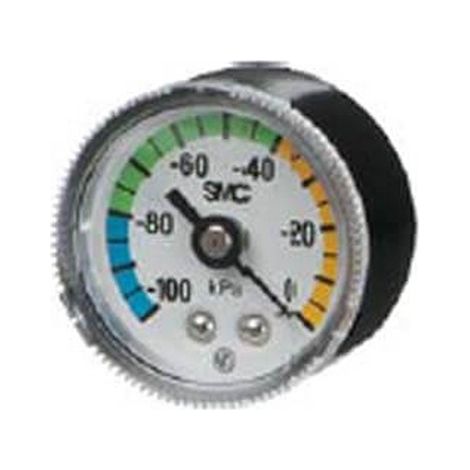 Manomètre SMC, -100kPa à 0kPa, raccord R 1/8, Ø cadran 42.5mm ( Prix pour 1 )