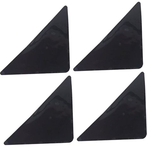Bardusch-Bandes adhésives fixations tapis anti-enroulement, 4 pcs noir en polyuréthane, sous-tapis antidérapant pour sols bois dur/stratifiés (1/5)