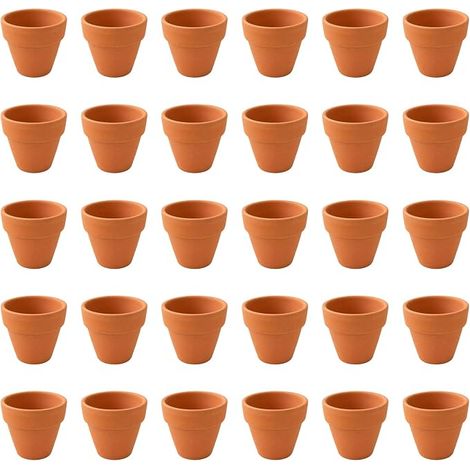 30 Pieces 5.5 x 2 cm Terracotta Pot with Drainage Hole (1/5)