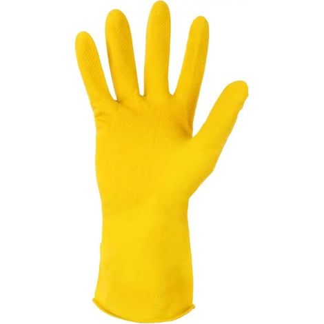 GUANTES DE GOMA FLOQUEADOS CXS NINA, TALLA 9 - 12 PARES - REK GU F3084
