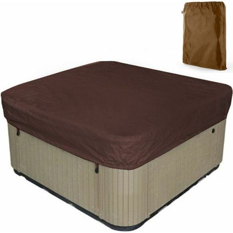 Telo solare per piscina quadrato, orlo elastico, protezione UV durevole, coperture per spa, copertura protettiva per esterni per piscina 207 207 30 cm