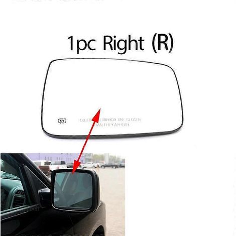 Beheiztes Außenspiegelglas links/rechts, Fahrer-/Beifahrerseite, für Dodge Ram 1500/2500 (2010–2019), Zubehör – 1 Stück rechts