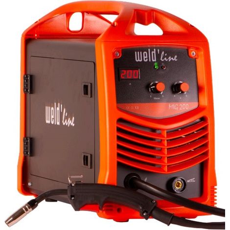Weld'line - Poste à souder MIG-MAG portable 7,0 KVA 230V Monophasé - MIG 200 (1/2)
