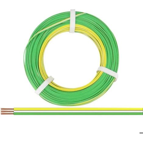 Donau-elektronik Cavo elettrico gemello giallo 50 metri