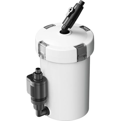 HW-603B Filtre extérieur pour Aquarium, débit 400 l/h, avec 3 Étapes de Filtration, Matériaux et Pompe 6 W, Filtre Externe (1/5)