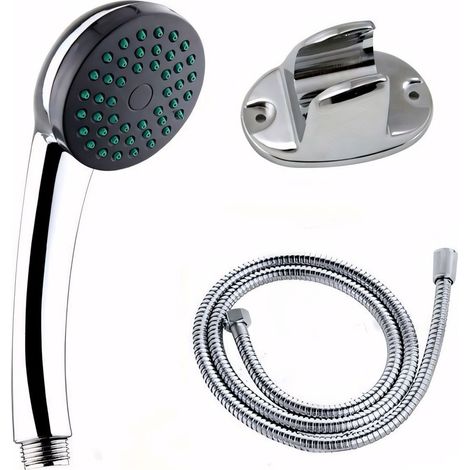 Conjunto de cabezal de ducha universal de alta presión con ahorro de agua, función de masaje y manguera de 1,5 m. (1/4)