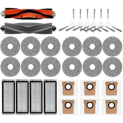 Pièces de rechange pour aspirateur robot Dreame Bot L20 Ultra / X20 Pro : brosse latérale principale, filtre HEPA, sac à poussière (1/5)