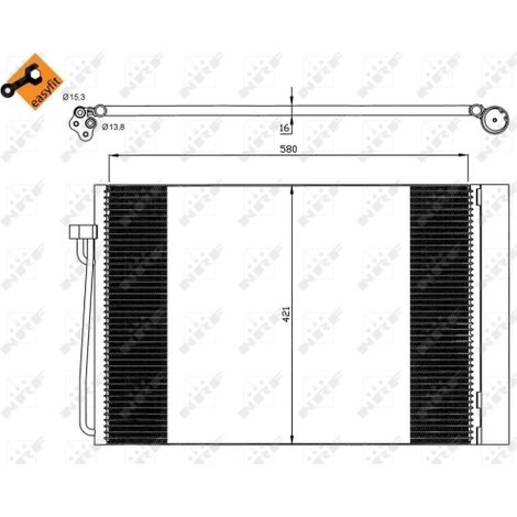 Condenseur, climatisation NRF 35537 BMW 2282939 64502282939 64508379885 8379885