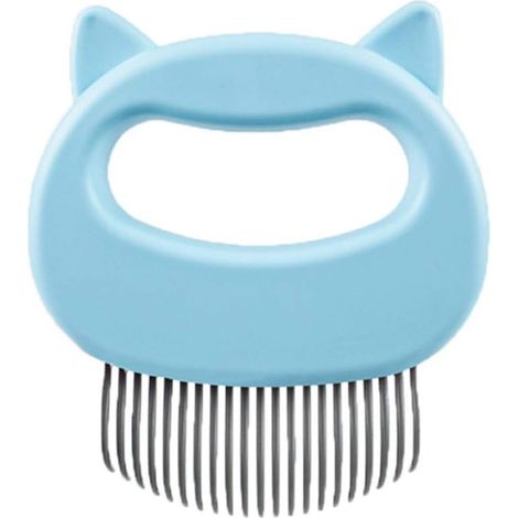 1 paquet de masseur de toilettage pour chat doux, brosse élastique en plastique, épilateur pour animaux de compagnie deux en un (1/4)