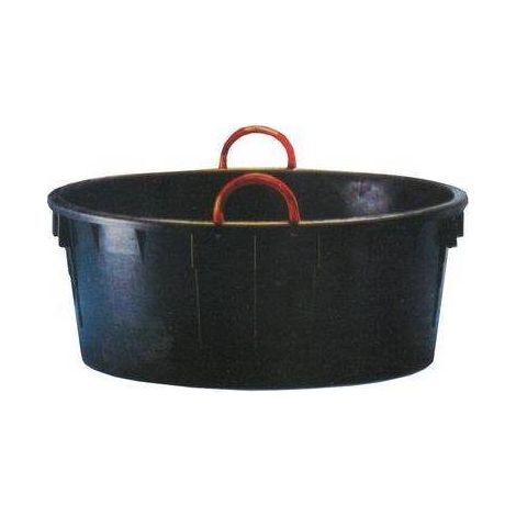 Mastellone de plástico 80L negro – ICS – Contenedor multiuso para uso agrícola y alimentario