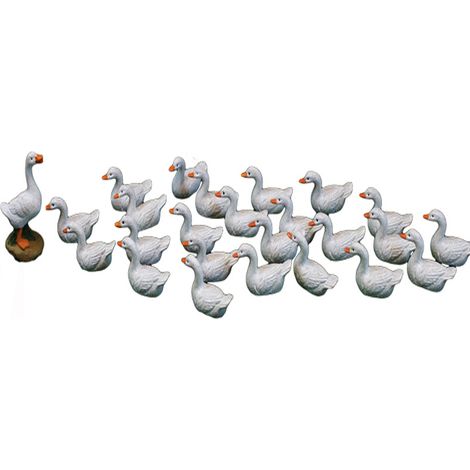 Set de 26 figurines de canards blancs en résine, décor pour micro-paysages et succulentes (1/5)