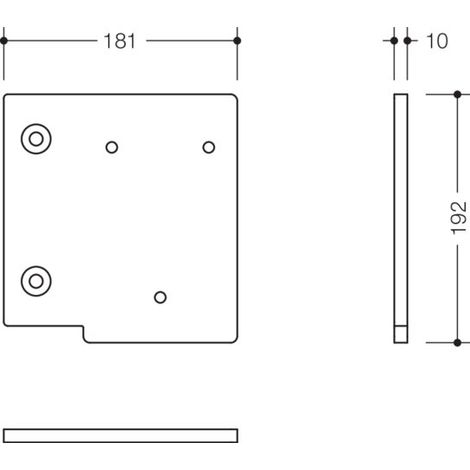 Plaque de montage HEWI S50.02.00034 S50 pour (1/2)