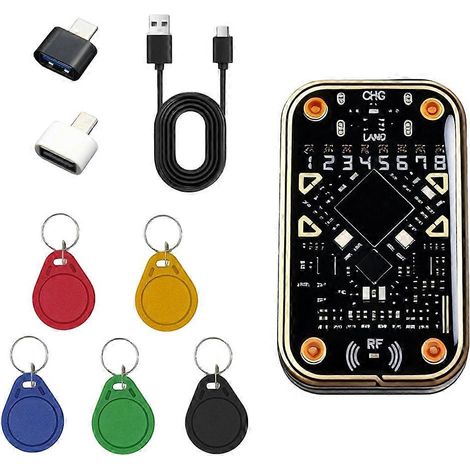 Lecteur de puces RFID Chameleon Ultra V2.0, duplicateur NFC 5XUID, porte-clés, décodage de cartes 125 kHz/13,56 MHz, lecteur RFID (1/5)