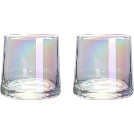 Verre À Whisky - 250 Ml - Cristal Coloré - Pour Maison Bar Cuisine - Lot De 2 (1/5)