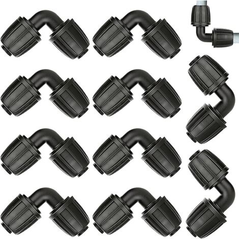 10 x Micro Drip System L Connector 13 mm (1/2 Inch) for Garden Hose 16 mm Drip Connector Universal Joint for Agricultural Irrigation System and Garden and Lawn Easy Installation (A 2) (1/5)