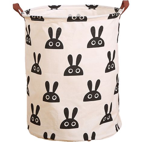 Panier À Linge Ronde - Pliable - Capacité 60 L - Structure Rigide Autostable - Pour Chambre À Coucher Salle De Bain - 1 Pièce (1/5)