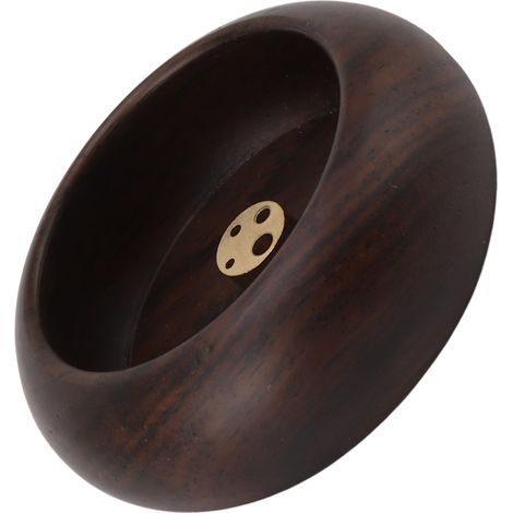 Porte-encens pour bâtonnets, en bois et cuivre, petit plateau rond pour encens, aromathérapie, cérémonie du thé, décoration intérieure A (1/5)