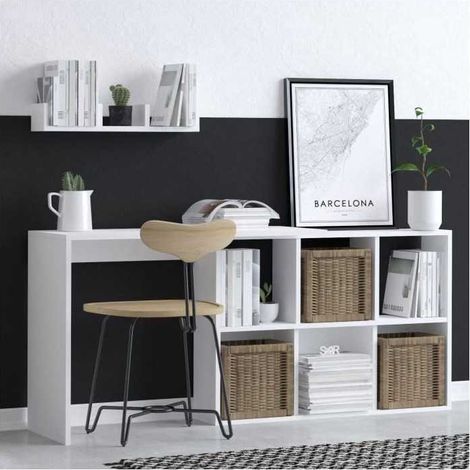 Scrivania, tavolo da lavoro, tavolo da ufficio Desk Bianco Quercia (1/3)