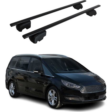 OMAC Dachtrager Quertrager für Ford Galaxy III 2015-2023 – City Crash getestet – ISO PAS 11154:2006 – Abschliessbar – Max 75 kg – 2 Stangen Stahl Schwarz (1/5)