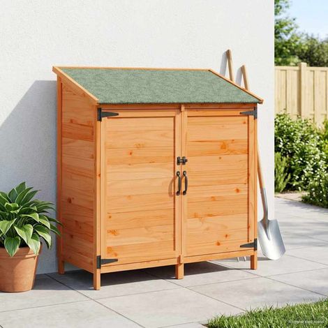 Teenpull – Gartenschuppen mit Dach mit Schloss Braun 106,5 x 56 x 113,5 cm (1/5)