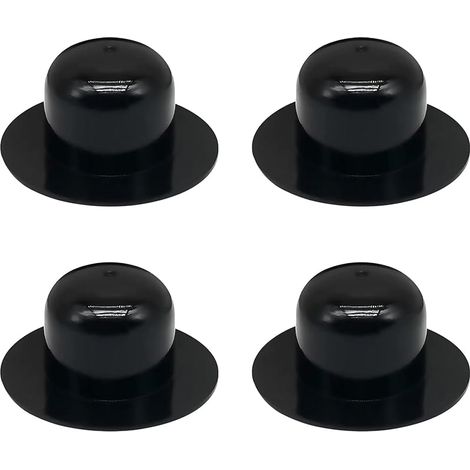 Lot de 4 bouchons de piscine - Adaptateur de piscine - Kit de raccordement pour piscine - Bouchons d'étanchéité compatibles avec la revitalisation de l'eau (4, noir)