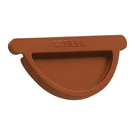 Fond de gouttière acier Ø127 mm – Rouge brique mat RAL 8004