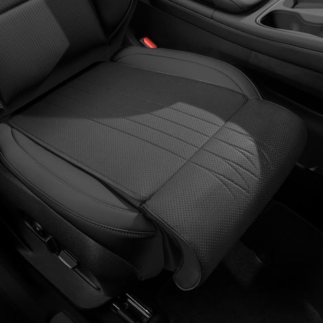 Car Seat Cushion, Car Seat Extension Cushion, Support Cushion and Extension for Driver and Office Chair, Protective Cover with Leg Rest, Black (1/5)