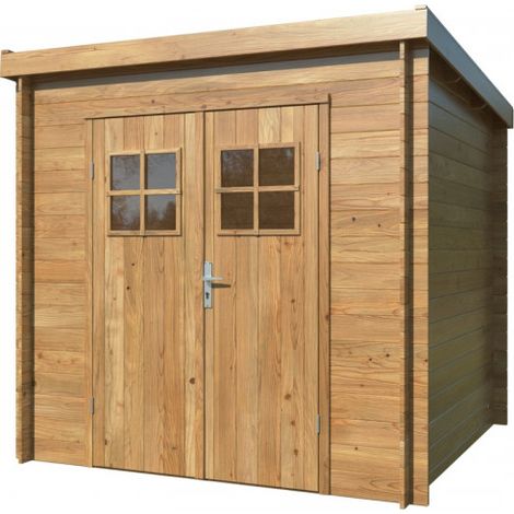 Casetta in Legno Impregnato 216x216 cm Blockhouse 19 mm Doppia Porta (1/5)