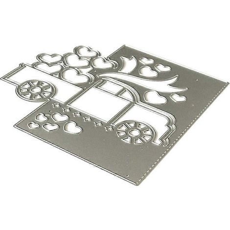 Valentinstag Herz-Auto-Metall-Stanzschablone DIY Scrapbooking Album Papierkartenvorlage Form Prägeform (1/5)