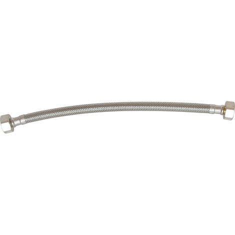 Flexible sanitaire - Raccord 2 écrous tournants 1/2" - Longueur : 300mm - DN8 (1/3)