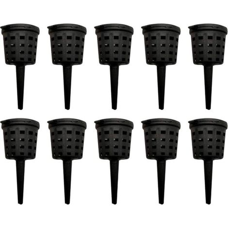 Paquete de 10 cestas de malla para fertilizantes, macetas para vivero, acuario portátil con tapa, vasos nutritivos para plantar suculentas, orquídeas y bonsáis. (1/4)