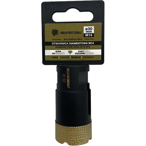 Corona de diamante M14 30 mm perforación en seco profesional indio