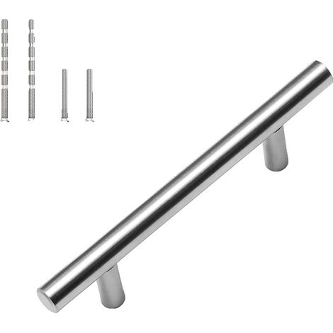 Möbelgriff & -knopf, Edelstahl, vielseitige Verwendung, 20 Stück Silber 96mm (1/2)
