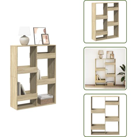 Libreria decorativa - vidaXL Libreria Rovere Sonoma 100x33x135 cm in Legno Multistrato - Libreria con scaffale