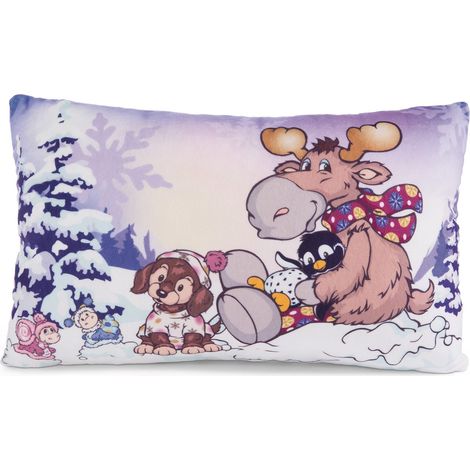 NICI Cuscino con Cosy Winter 43 x 25 cm Viola - Soffice Cuscino in Materiale sostenibile per Bambini, Bambine, Neonati e Amanti dei Peluche - Ideale a casa, all'asilo o in Viaggio (1/5)