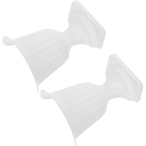 Vase Luxshiny 2 pièces vintage en demi canne, plastique blanc (1/5)