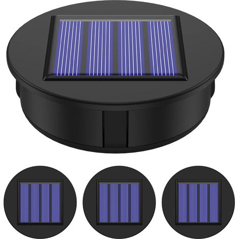 Vensio lot de 4 pièces de rechange supérieures pour lampe solaire 3,15 pouces LED blanc chaud kit étanche pour lanternes suspendues (1/5)