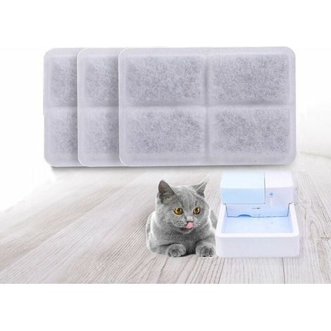 Aktivkohle-Wasserfilter und Schwammfilter (3 oder 4 Stück) für Trinkbrunnen für Hunde und Katzen. (1/5)
