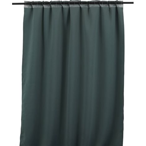 Evelyn rideau 240x135cm bleu vert. (1/5)