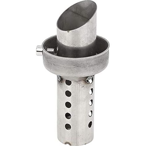 Hexagonal universel moto tuyau d'échappement chicane silencieux tuyau chicane ton argent (1/4)
