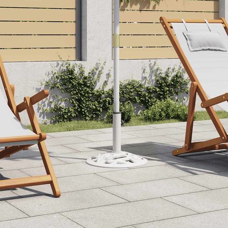 Socle de parasol-Pied de parasol Blanc 9 kg 40 cm Fonte 971771 (1/5)